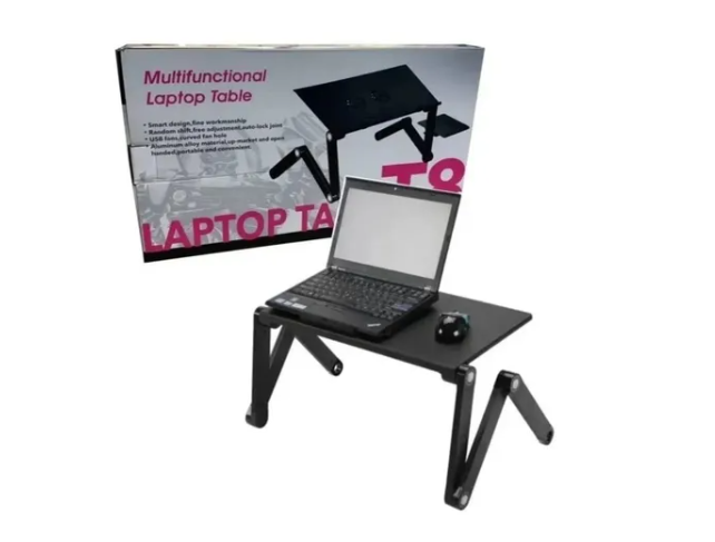 Mesa Para Computador Plegable Doble Ventilador Y Pad Mouse